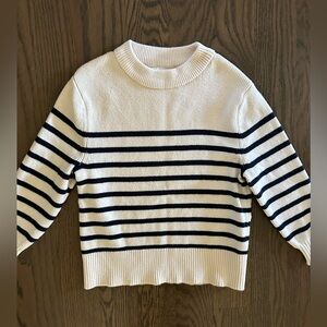 Zara boys cream and navy striped sweater. Never worn